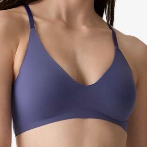 NWT - True & Co - Navy Women's True Everybody Women's Boost Plunge Bra - Large